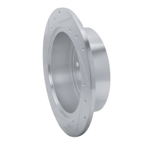 Toyota Venza Brake Rotor (1) - Rear Right - R1 Concepts - Drilled & Slotted - Silver - `09-`15